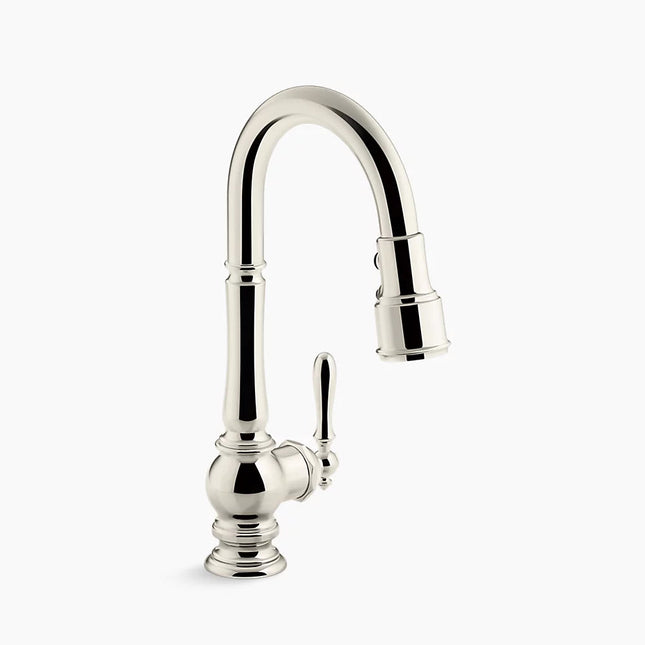 Kohler Artifacts Pull-down kitchen sink faucet with three-function sprayhead K-99261-SN - Plumbing Market