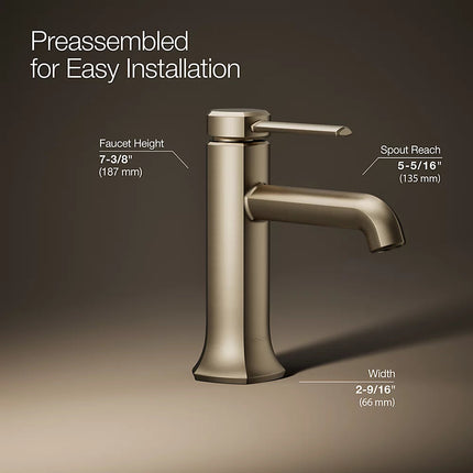 Kohler Occasion Single-handle bathroom sink faucet, 1.2 gpm K-27000-4-BV - Plumbing Market