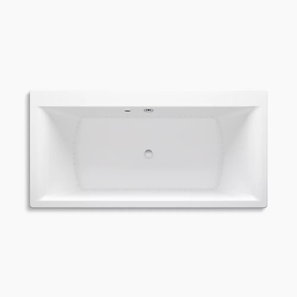 Kohler Stargaze 72" x 36-1/4" freestanding bath with Bask heated surface and fluted shroud K-6367-W1-0 - Plumbing Market