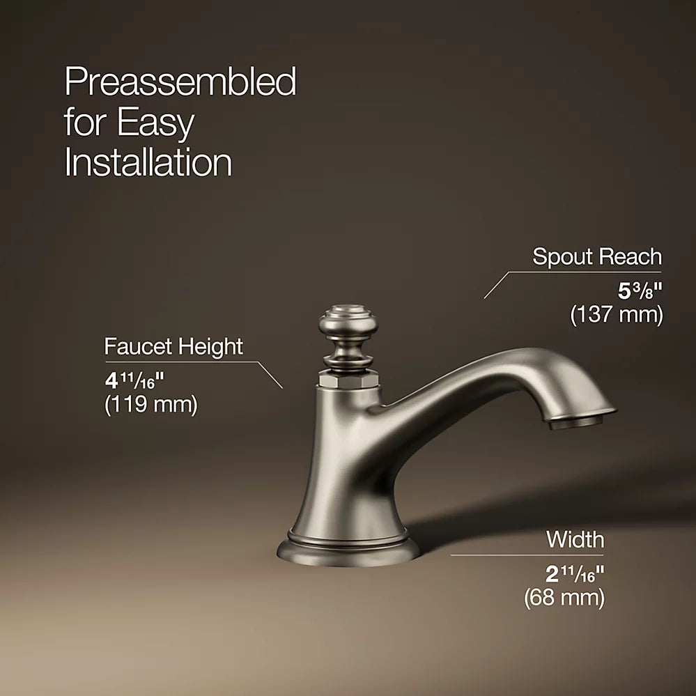 Kohler Artifacts with Bell design Bathroom sink faucet spout with Bell design, 1.2 gpm K-72759-BN - Plumbing Market