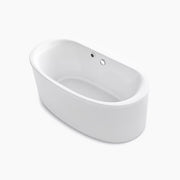 Kohler Sunstruck 60" x 34" freestanding bath with Bask heated surface and straight shroud K-24001-W1-0 - Plumbing Market