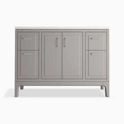 Kohler Seer 48" bathroom vanity cabinet with sink and quartz top K-33554-ASB-1WT - Plumbing Market
