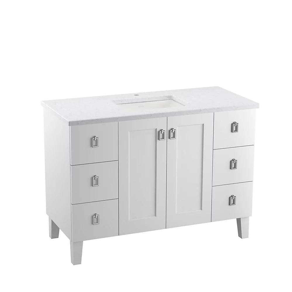 Kohler Poplin 48" bathroom vanity cabinet K-99535-LG-1WA - Plumbing Market