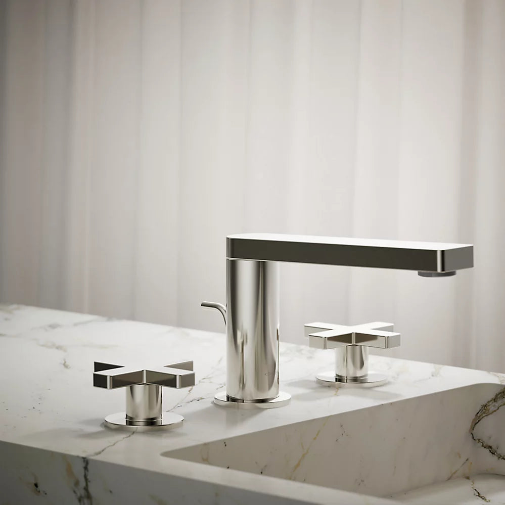Kohler Composed Widespread bathroom sink faucet with Cross handles, 1.2 gpm K-73060-3-SN - Plumbing Market