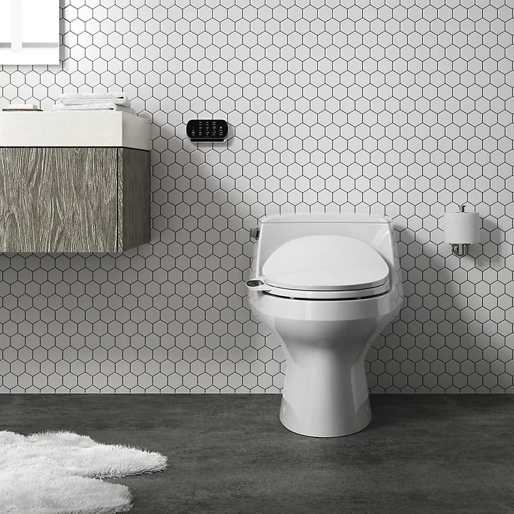 Kohler PureWash E750 Elongated bidet toilet seat with remote control K-4108-96 - Plumbing Market
