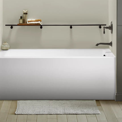 Kohler Underscore 60" x 32" alcove bath with integral apron, integral flange, and right-hand drain K-20202-RA-0 - Plumbing Market