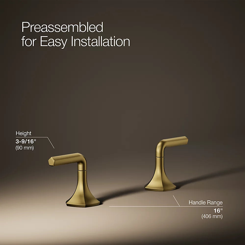 Kohler Occasion Lever bathroom sink faucet handles K-27010-4-2MB - Plumbing Market