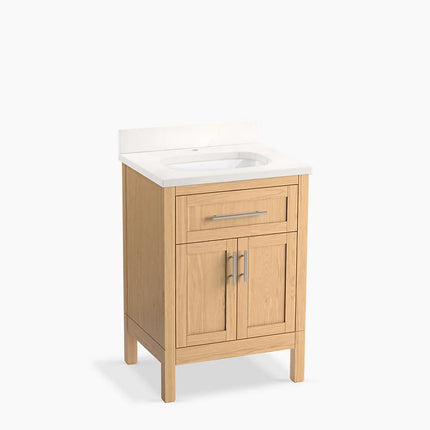 Kohler Hadron 24" bathroom vanity cabinet with sink and quartz top K-39603-ASB-WEK - Plumbing Market