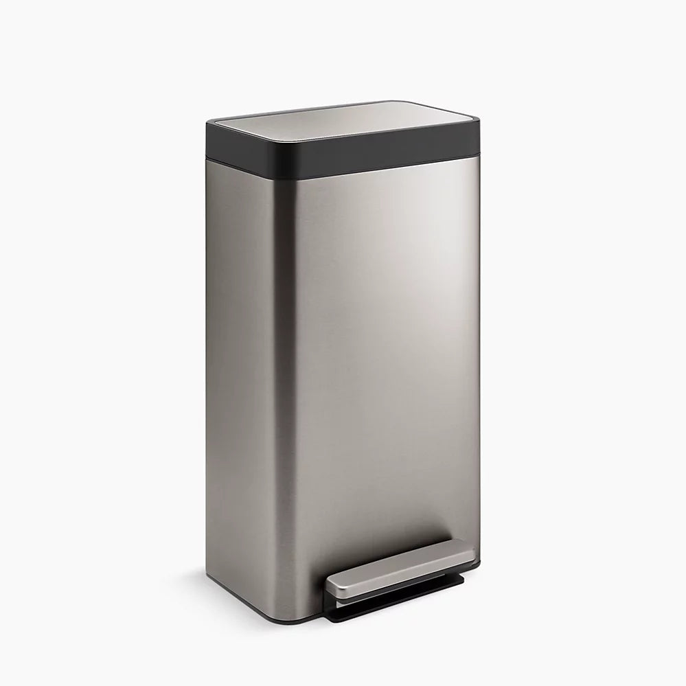 Kohler 8-gallon loft stainless steel step trash can K-20941-ST - Plumbing Market