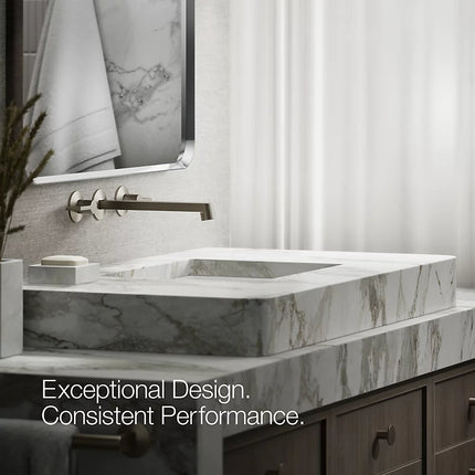 Kohler Components Wall-mount bathroom sink faucet spout with Row design, 1.2 gpm K-T23889-BN - Plumbing Market