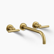 Kohler Purist Wall-mount bathroom sink faucet trim with Lever handles, 1.2 gpm K-T14414-4-2MB - Plumbing Market