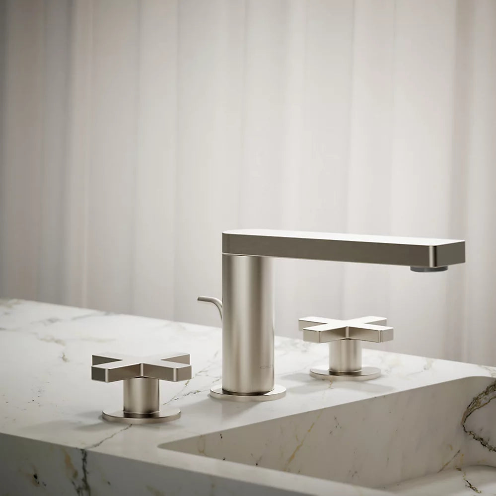 Kohler Composed Widespread bathroom sink faucet with Cross handles, 1.2 gpm K-73060-3-BN - Plumbing Market