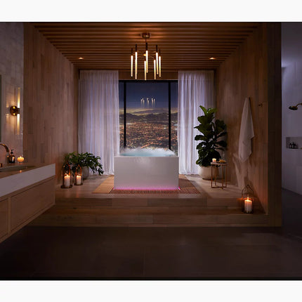 Kohler Stillness Infinity Experience 72" x 72" freestanding bath K-31405-INF-HW1 - Plumbing Market