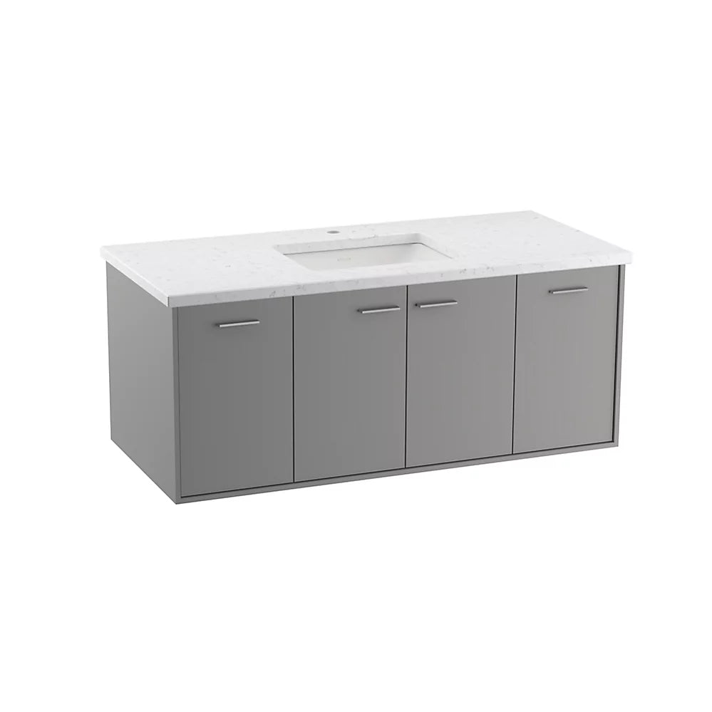 Kohler Jute 48" wall-hung bathroom vanity cabinet K-99544-1WT - Plumbing Market