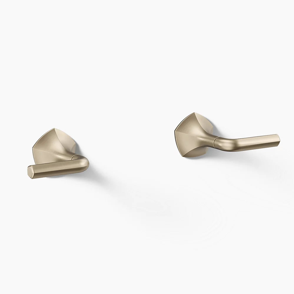 Kohler Occasion Wall-mount bathroom sink faucet Lever handle trim, 1.2 gpm K-T27013-4-BV - Plumbing Market