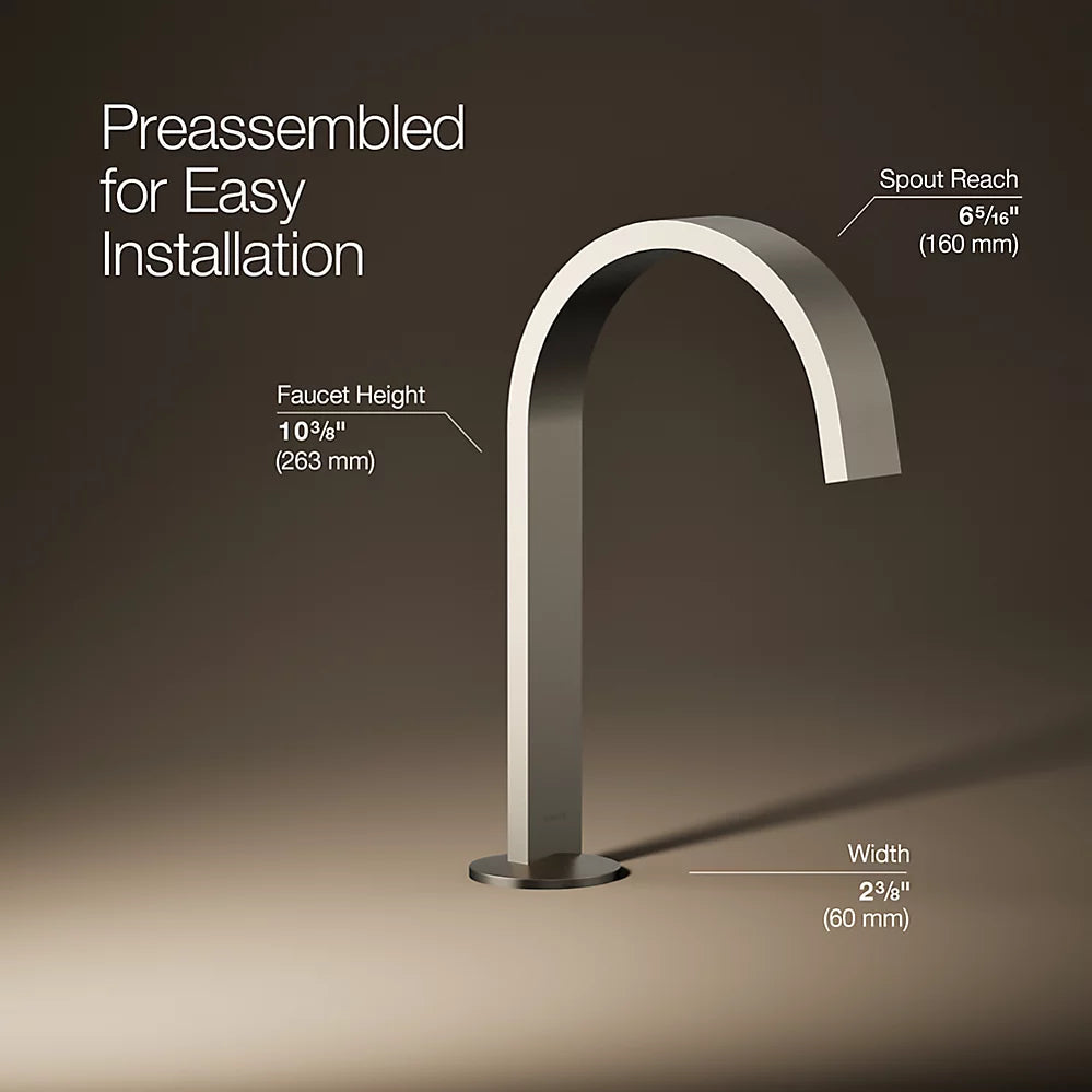 Kohler Components Bathroom sink faucet spout with Ribbon design, 1.2 gpm K-77968-BN - Plumbing Market