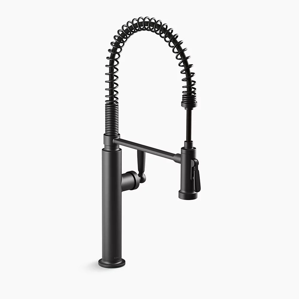 Kohler Edalyn by Studio McGee Semi-professional kitchen sink faucet with two-function sprayhead K-28360-BL - Plumbing Market