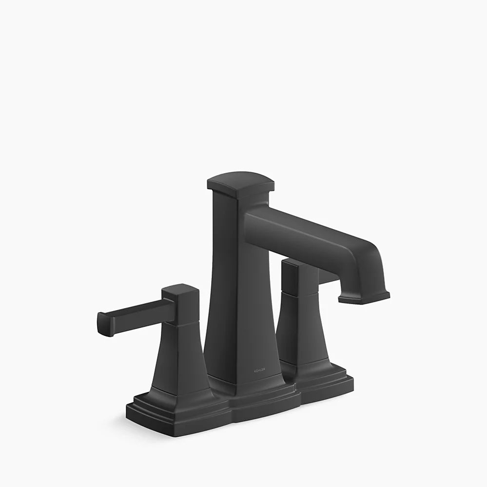 Kohler Riff Centerset bathroom sink faucet, 0.5 gpm K-27398-4N-BL - Plumbing Market