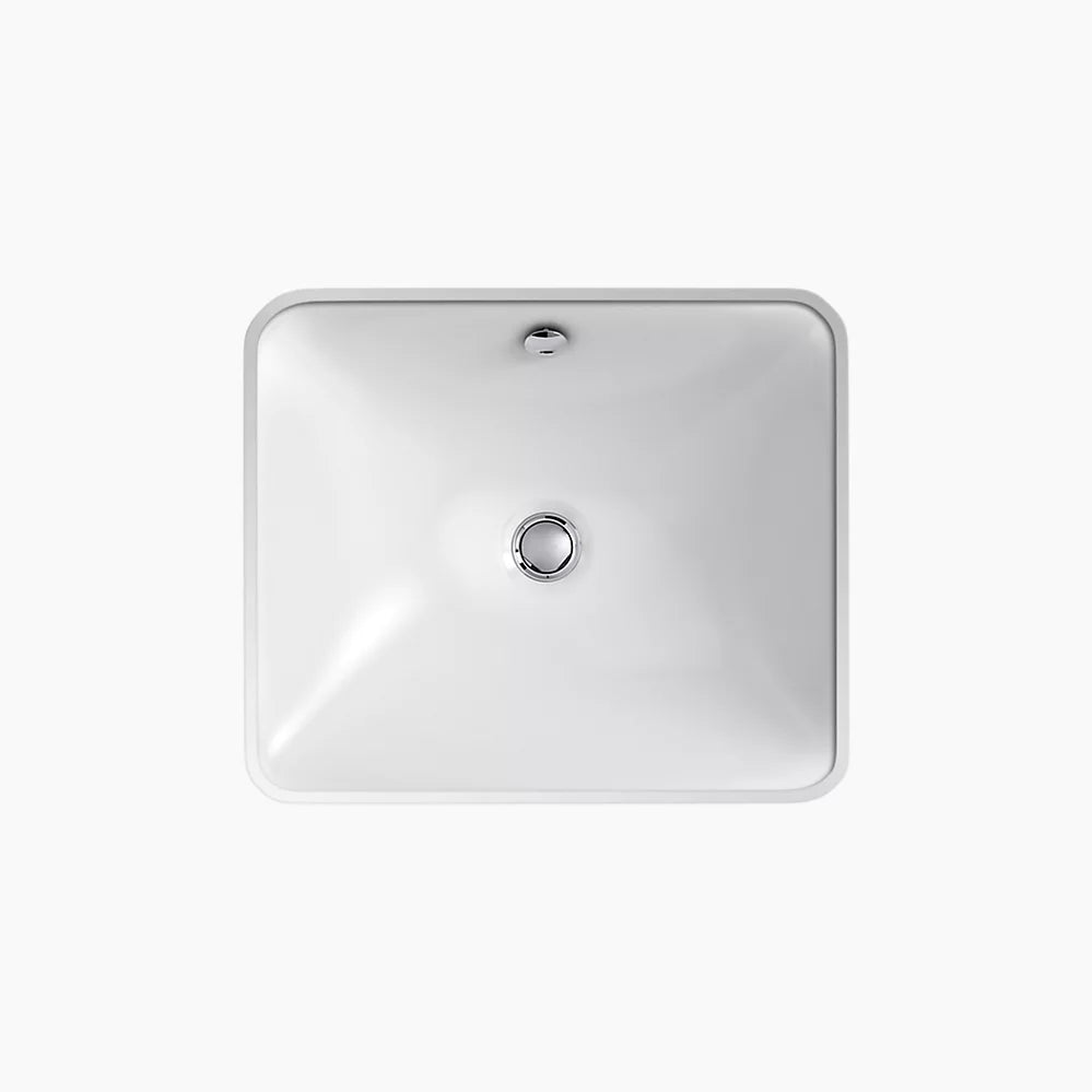 Kohler Iron Plains 18-1/2" rectangular drop-in/undermount bathroom sink K-5400-DGB - Plumbing Market