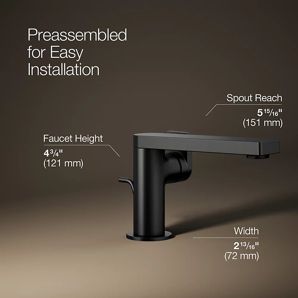 Kohler Composed Single-handle bathroom sink faucet with Lever handle, 1.2 gpm K-73167-4-BL - Plumbing Market
