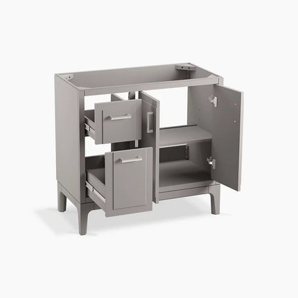 Kohler Seer 36" bathroom vanity cabinet with sink and quartz top K-33553-ASB-1WT - Plumbing Market