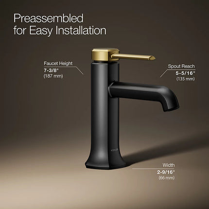 Kohler Occasion Single-handle bathroom sink faucet, 1.2 gpm K-27000-4-BMB - Plumbing Market
