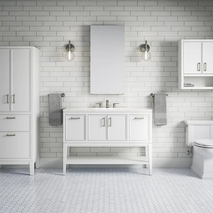 Kohler Winnow 48" bathroom vanity cabinet with sink and quartz top K-33580-ASB-0 - Plumbing Market