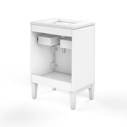 Kohler Southerk 24" bathroom vanity cabinet with sink and quartz top K-33543-ASB-1WX - Plumbing Market