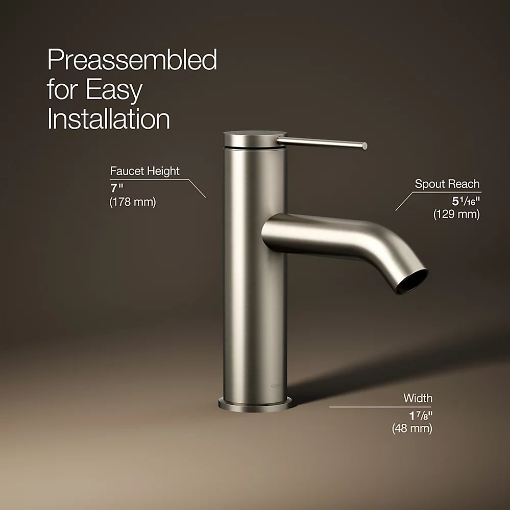 Kohler Components Single-handle bathroom sink faucet, 1.2 gpm K-77958-4A-BN - Plumbing Market