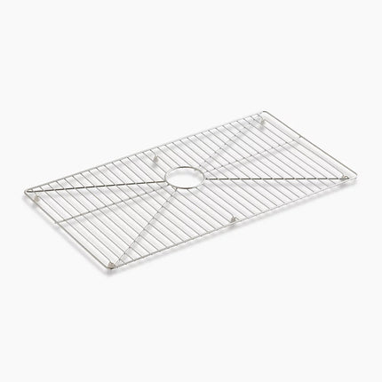 Kohler Vault Stainless steel sink rack, 32" x 16-11/16" for 36" single-bowl apron-front sink K-6474-ST - Plumbing Market