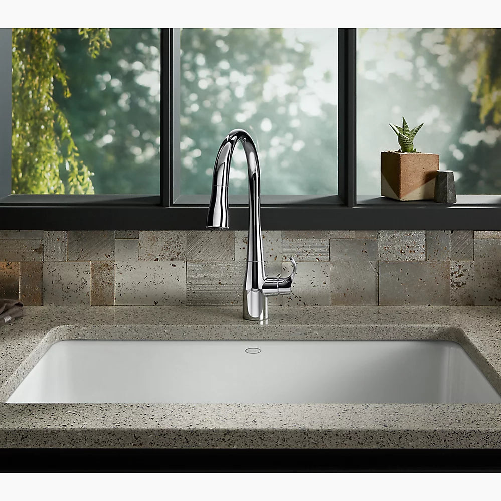 Kohler Iron/Tones 33" top-/undermount single-bowl kitchen sink K-5707-0 - Plumbing Market