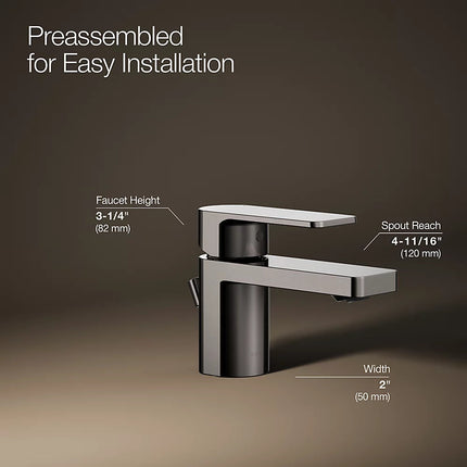 Kohler Parallel Low single-handle bathroom sink faucet, 0.5 gpm K-24804-4N-TT - Plumbing Market