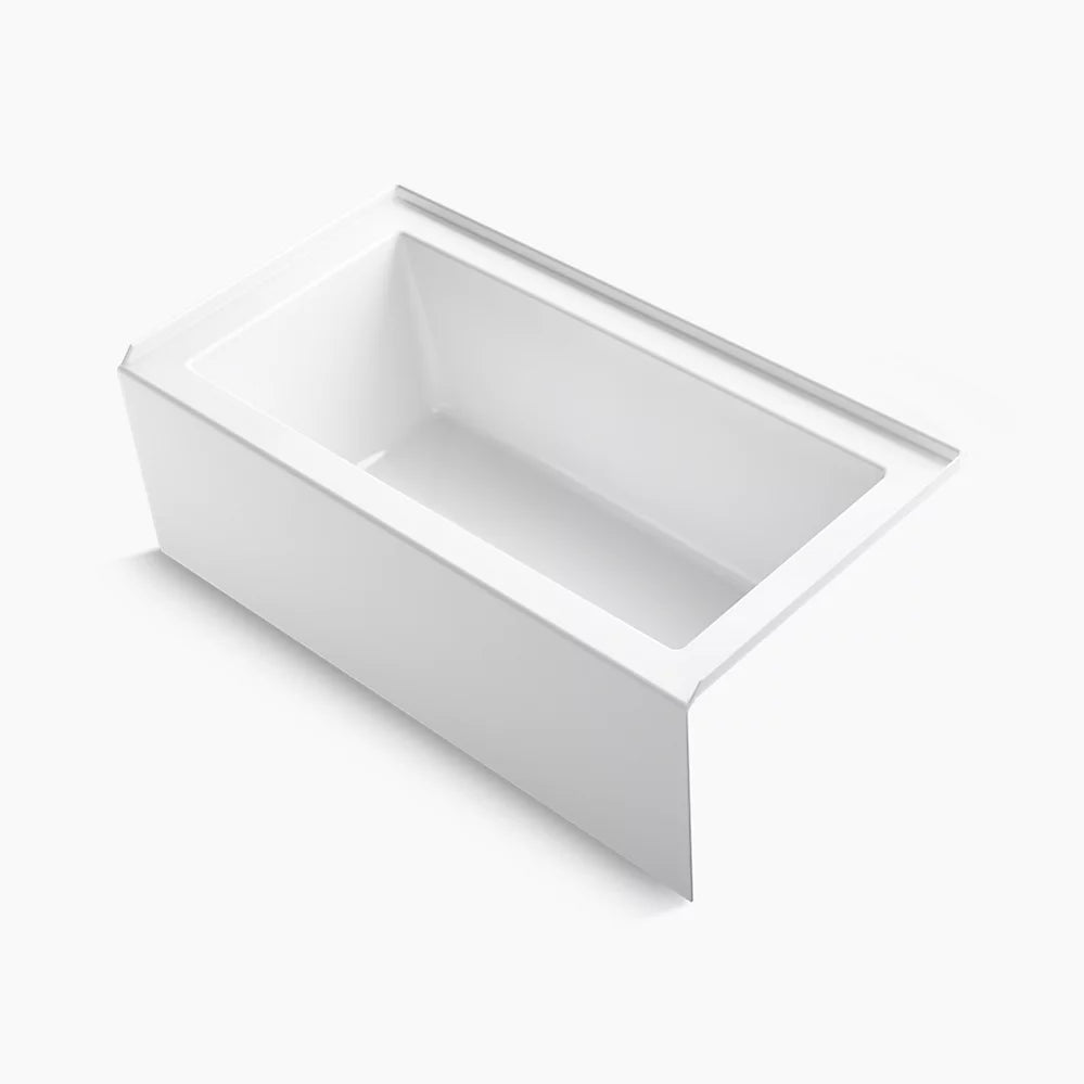 Kohler Underscore 60" x 32" alcove bath with integral apron, integral flange, and right-hand drain K-20202-RA-0 - Plumbing Market