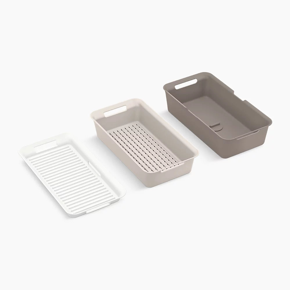 Kohler Riverby Three-piece workstation sink accessory set K-35000-LGT - Plumbing Market