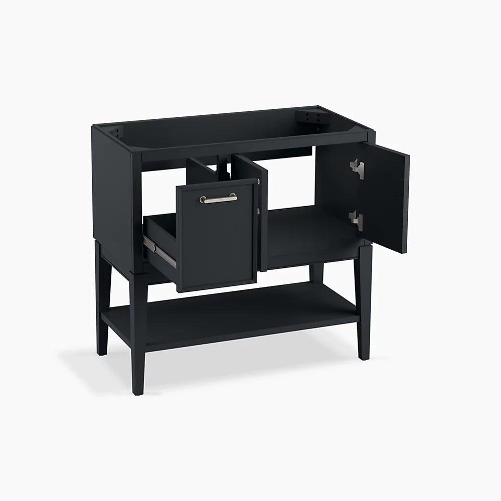 Kohler Winnow 36" bathroom vanity cabinet with sink and quartz top K-33579-ASB-1WX - Plumbing Market