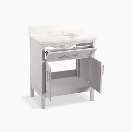 Kohler Hadron 30" bathroom vanity cabinet with sink and quartz top K-39604-ASB-AGA - Plumbing Market