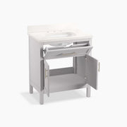 Kohler Hadron 30" bathroom vanity cabinet with sink and quartz top K-39604-ASB-AGA - Plumbing Market