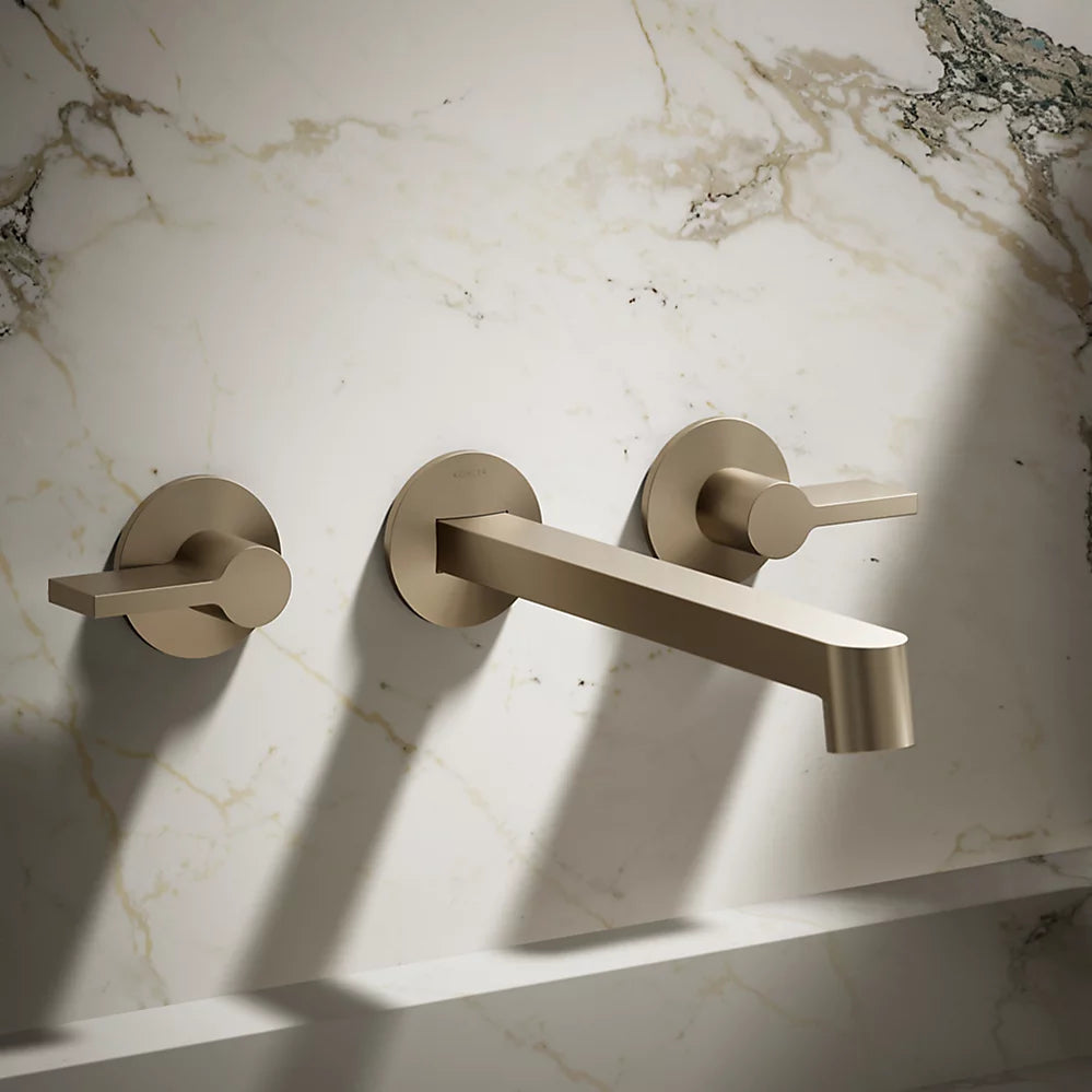 Kohler Components Wall-mount bathroom sink faucet spout with Row design, 1.2 gpm K-T23889-BV - Plumbing Market