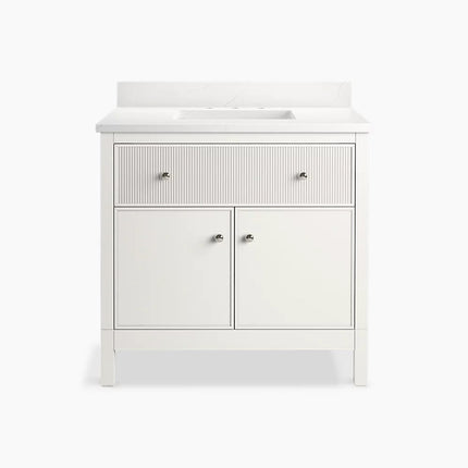 Kohler Malin by Studio McGee 36" bathroom vanity cabinet with sink and quartz top K-35020-0 - Plumbing Market