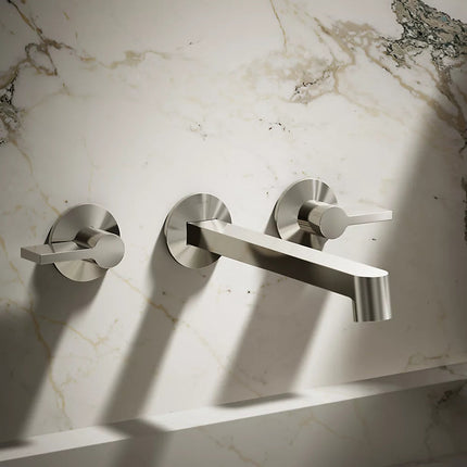 Kohler Components Wall-mount bathroom sink faucet spout with Row design, 1.2 gpm K-T23889-SN - Plumbing Market