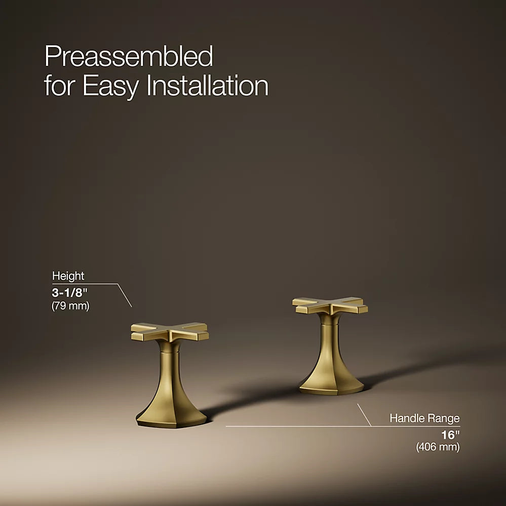 Kohler Occasion Cross bathroom sink faucet handles K-27010-3-2MB - Plumbing Market