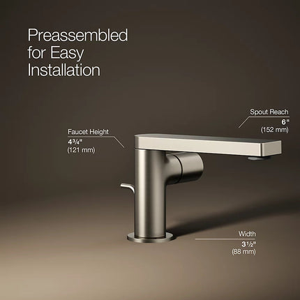 Kohler Composed Single-handle bathroom sink faucet with Cylindrical handle, 1.2 gpm K-73050-7-BN - Plumbing Market