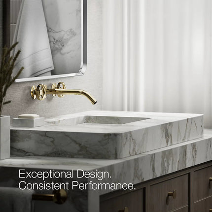 Kohler Components Wall-mount bathroom sink faucet Industrial handle trim K-T77981-9-AF - Plumbing Market