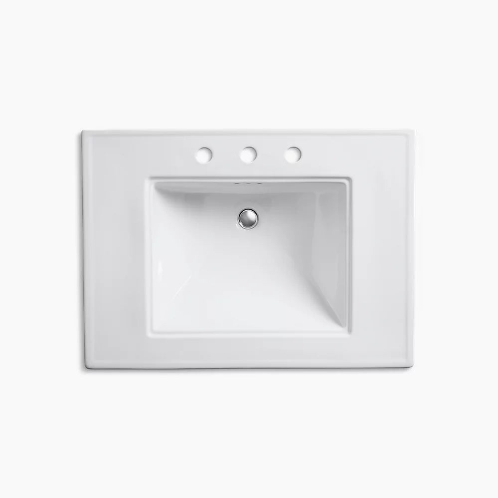 Kohler Memoirs Stately 30-3/4" rectangular pedestal bathroom sink K-2268-8-96 - Plumbing Market