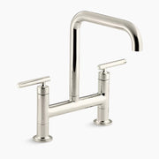 Kohler Purist Two-hole bridge kitchen sink faucet K-7547-4-SN - Plumbing Market