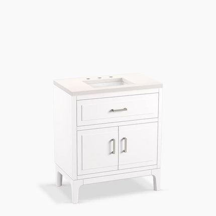 Kohler Seer 30" bathroom vanity cabinet with sink and quartz top K-33552-ASB-0 - Plumbing Market