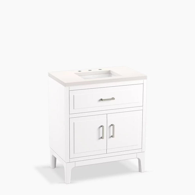 Kohler Seer 30" bathroom vanity cabinet with sink and quartz top K-33552-ASB-0 - Plumbing Market