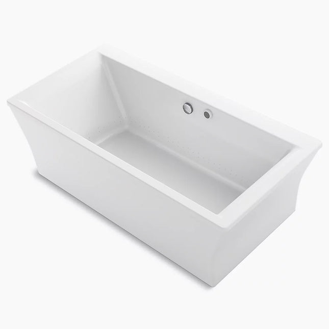 Kohler Stargaze 72" x 36" freestanding Heated BubbleMassage air bath with fluted shroud K-1959-GH-0 - Plumbing Market