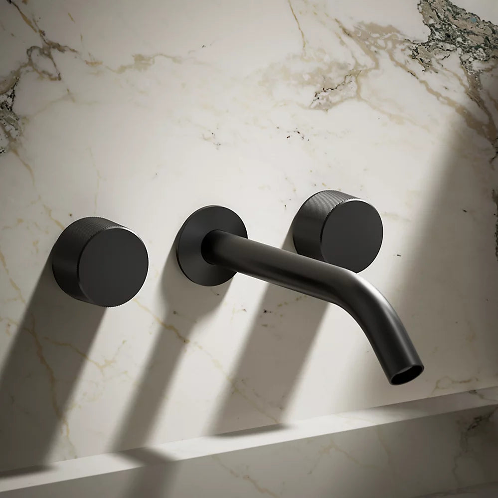 Kohler Components Wall-mount bathroom sink faucet Oyl handle trim K-T77981-8-BL - Plumbing Market