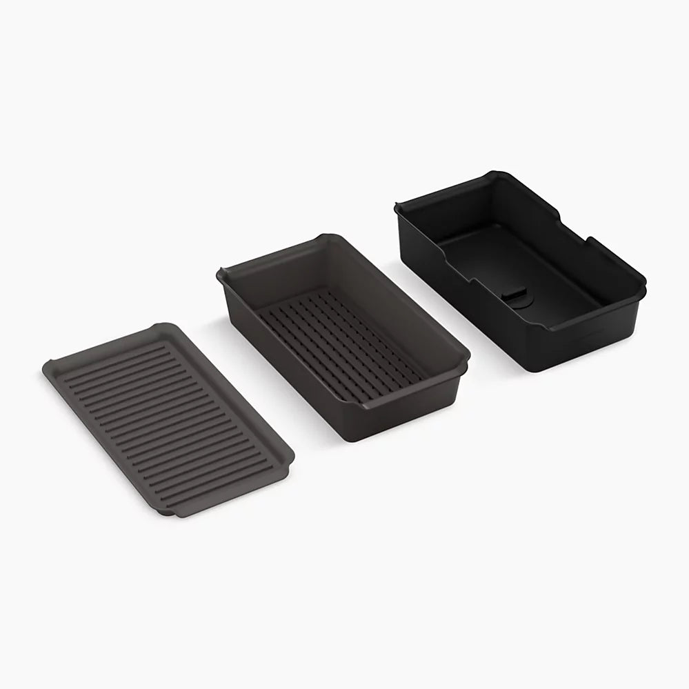 Kohler Three-piece workstation sink accessory set K-35478-DRK - Plumbing Market